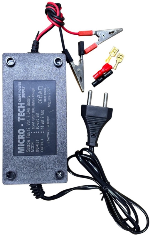 TechSupreme Premium 12 Volt UPS Battery Charger 14 Volt 2 Amp Bike SMPS Power Supply 110 W Adapter(Power Cord Included)