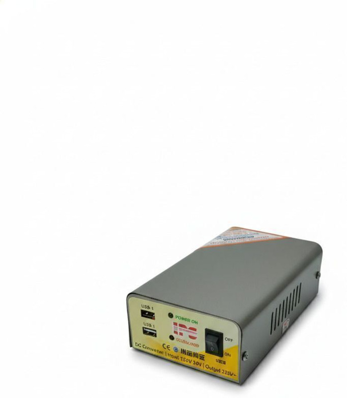 IMPACT POWER SYSTEMS IPS-12V/24V-200W USB DC To AC Converter Metal Body Worldwide Adaptor(Silver)