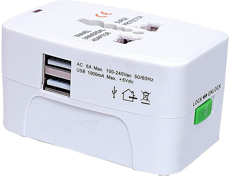 Jonal Style Universal | Worldwide | international travel adapter Electrical Plug Socket Worldwide Adaptor(White)