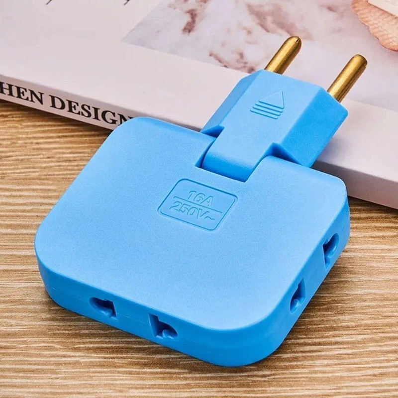 Oblivion Wireless 3-in-1 Foldable Wall Plug Adapter | Socket & Power Converter | Worldwide Adaptor(Multicolor)