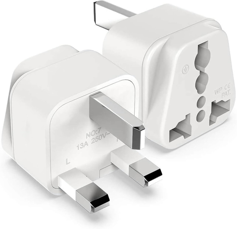 TEHLANICRAFT Type G 3 Pin Adaptor India to UK, UAE, HONK KONG, Dubai Etc Worldwide Adaptor(Yellow)