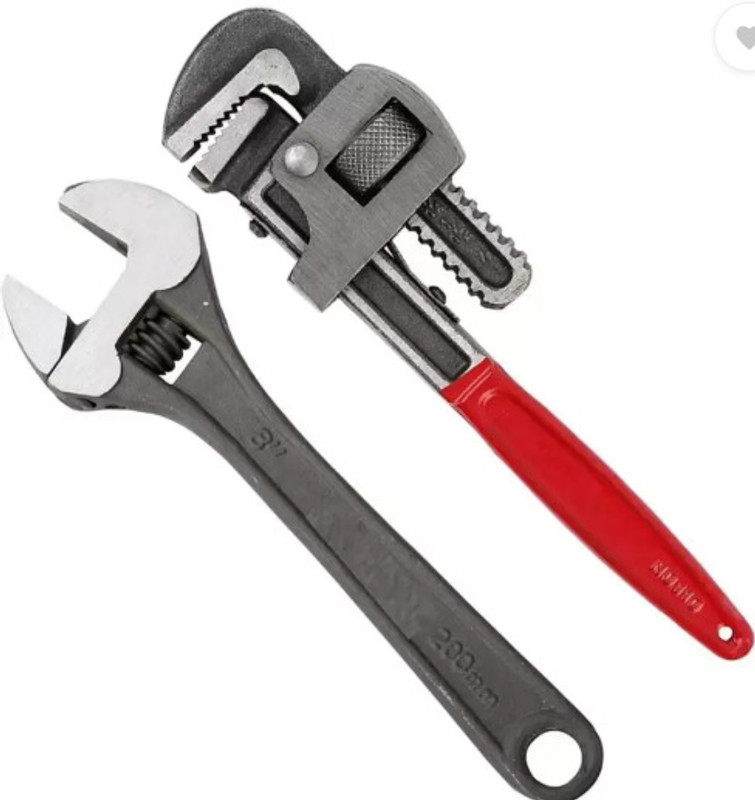 Sitrus 12 Inch Heavy Duty Pipe Wrench and 10 Inch Adjustable Wrench COMBO OF 2 PIPE WRENCH 12 INCH AND 10 INCH ADJUSTABLE WRENCH Single Sided Pipe Wrench(Pack of 2)