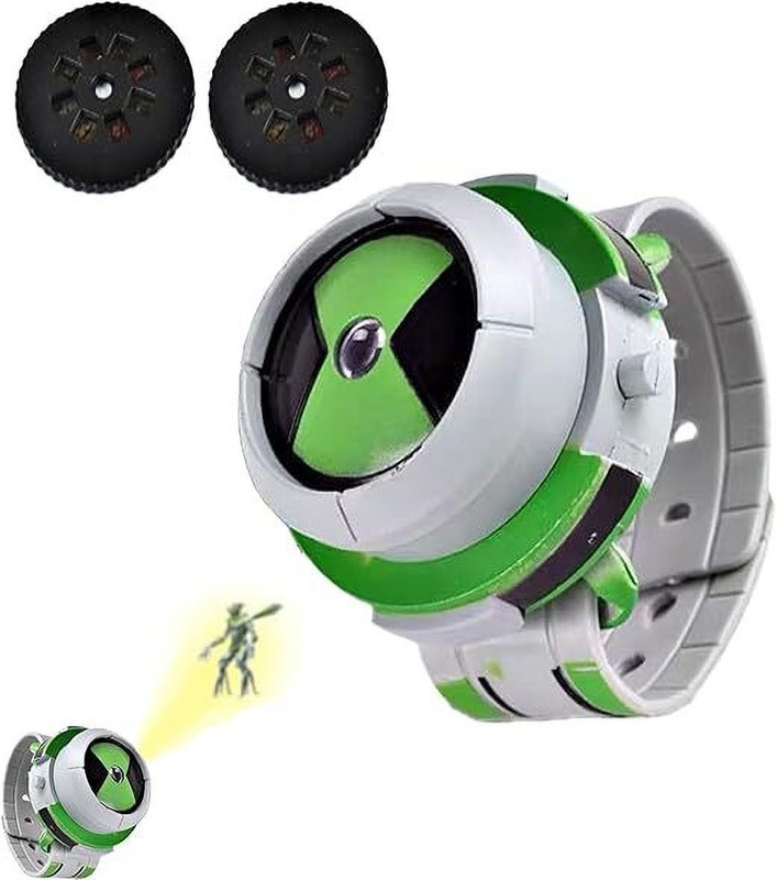 WENGONVILA Ben 10 Superhero Toy Watch Kids,Cartoon Network Hero Projector Toy Boys & Girls(Green, Pack of 1)
