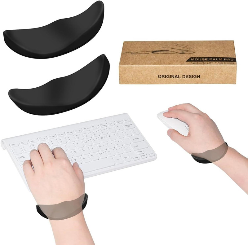 FITIX Ergonomic Mouse and Keyboard Wrist Rest Laptop, Gaming,Left and Right-Handed Anti-Fatigue Design with Easy Glide for Office, Computer, Wrist Rest(Black)