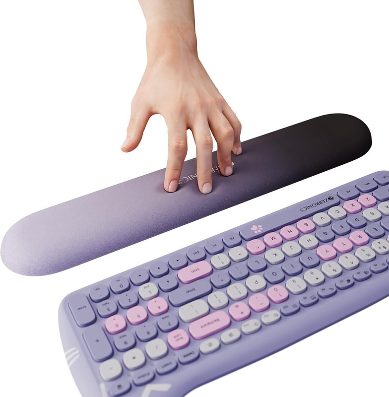 ZEBRONICS Zeb - Wrist Ease Foam Keyboard and Mouse Wrist Rest(Midnight purple)