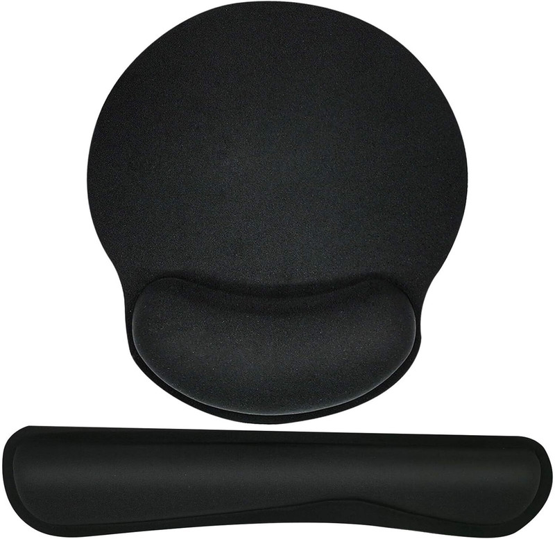 Tadatmay Keyboard and Mouse Pad | Wrist Rest Cushion | Wrist Support & Pain Relief Pad Foam Keyboard Mat Wrist Rest(Black)
