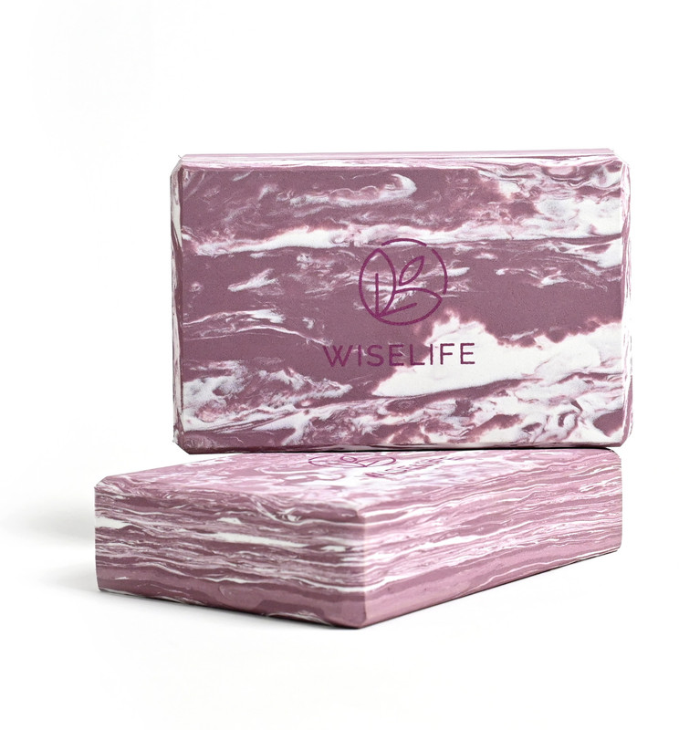 Wiselife Pro Yoga Block,Yoga Brick (Regular Size),High Density Premium TPE Foam Material Yoga Blocks(Brown Pack of 2)