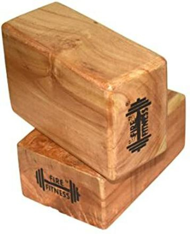 FIRE FITNESS Fire Fitness Yoga Accessories for women & men,Set of 2 Eco-Friendly Yoga Blocks, Yoga Blocks(Brown Pack of 1)