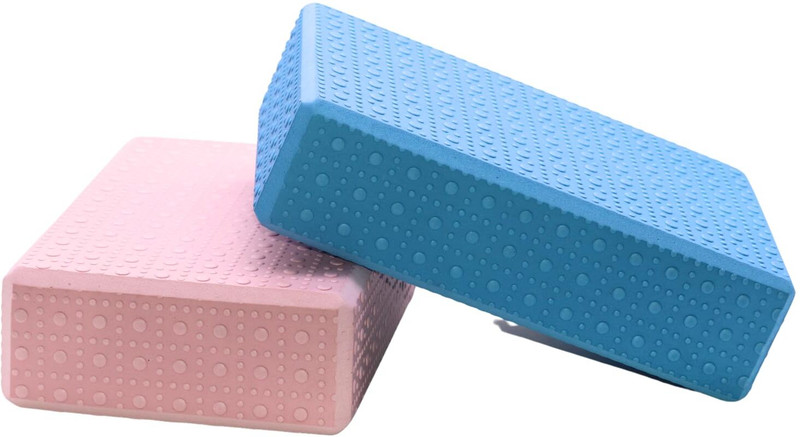HOMETIC Large Anti-Slip Yoga Block Yoga Blocks(Multicolor Pack of 2)