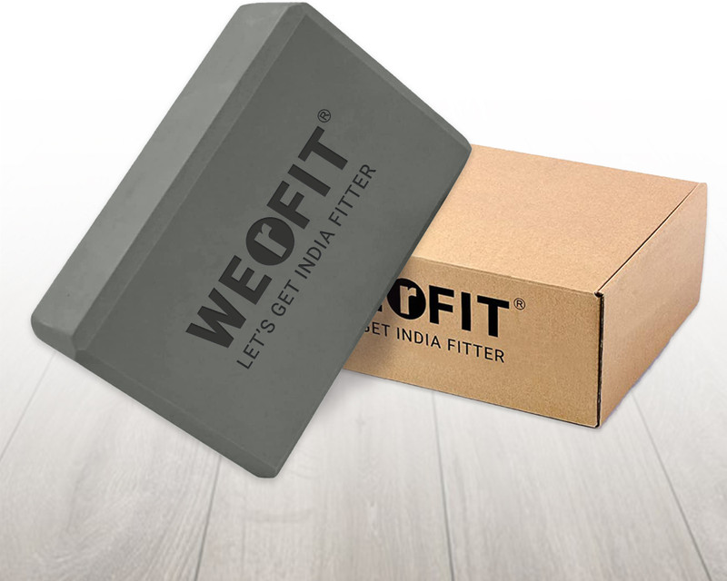 WErFIT Premium EVA Yoga Brick - Non-Slip, Lightweight Support for Yoga & Pilates Yoga Blocks(Grey Pack of 1)