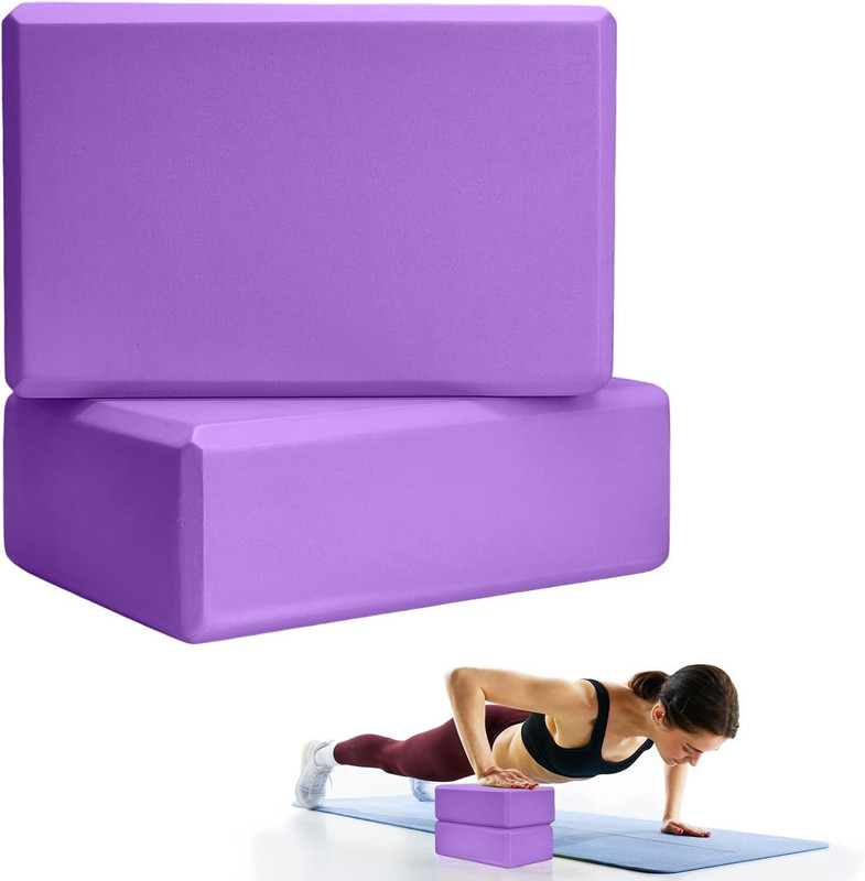 Snehmurti Yoga Blocks Yoga Brick Gym Exercise Eva Foam Yoga Blocks Yoga Blocks(Purple Pack of 2)