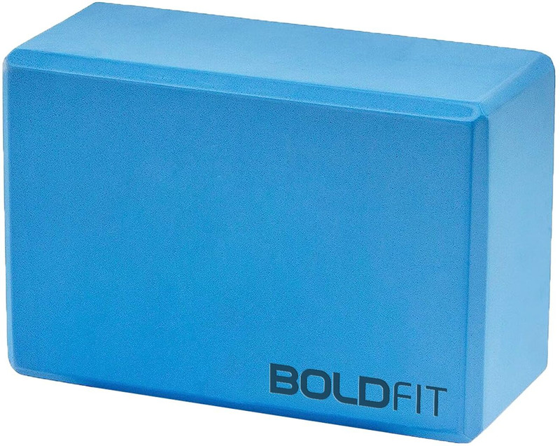 BOLDFIT Yoga Blocks Yoga Brick Gym Exercise Eva Foam Yoga Blocks Yoga Foam Block Yoga Blocks(Blue Pack of 1)