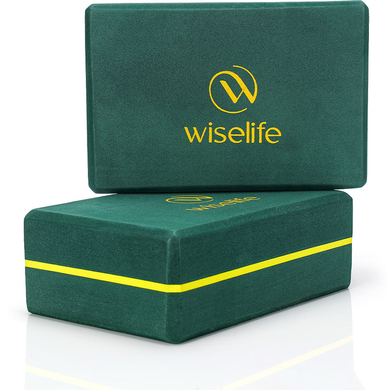 Wiselife Bottle Green Extra Large Set of 2 - Men & Women Yoga Blocks(Green Pack of 3)