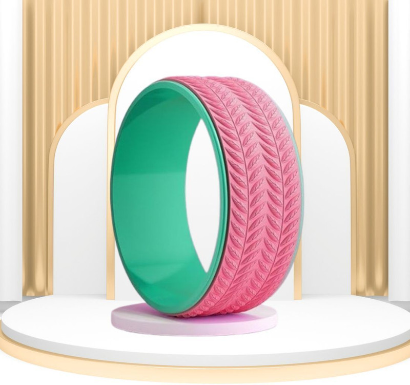 VEXILO Textured Yoga Balance Wheel for Back Stretch & Posture Support Yoga Blocks(Pink Pack of 1)