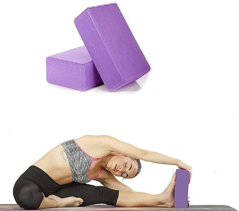 Brijvila EVA Foam Yoga Block Bricks for Men Women Balance Stretching Yoga Blocks(Multicolor Pack of 1)