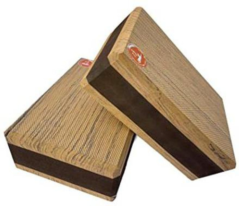 The Yogis High Density Foam Yoga Block Brick [ Set of 2 ] Large Size With Yoga Belt Yoga Blocks(Red, Grey Pack of 2)