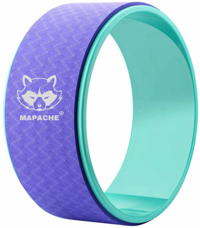 MAPACHE Yoga Wheel TPE Foam & ABS Core | Imported Premium Back Opener Stretching Yoga Blocks(Blue, Green Pack of 1)