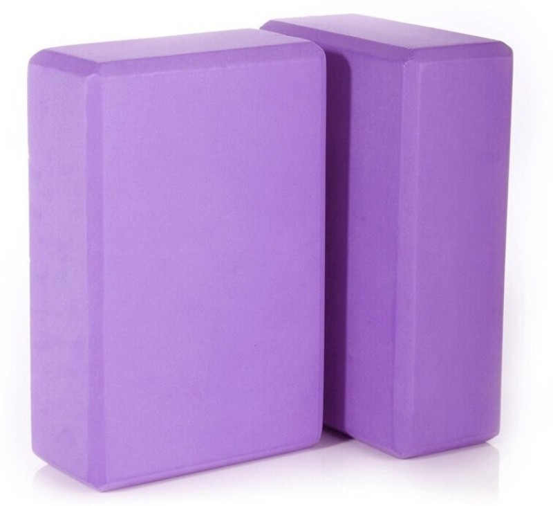 LAFILLETTE Yoga Blocks 2 Pack, EVA Foam Soft and Non-Slip Foam Surface for Yoga, Pilates Yoga Blocks(Multicolor Pack of 2)