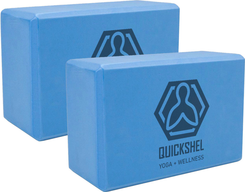 Quick Shel Foam Yoga Blocks Yoga Brick Gym Exercise Eva Foam Yoga Blocks Yoga Accessories Yoga Blocks(Blue Pack of 2)