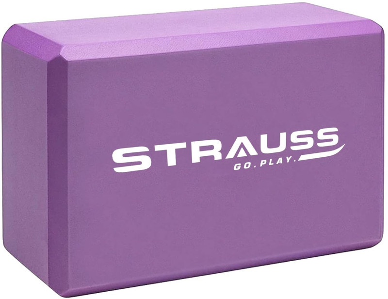 Strauss Yoga Block | Yoga Brick | Yoga Accessories Yoga Blocks(Purple Pack of 1)