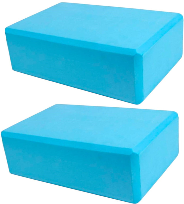 Muccasacra Yoga Brick High Density Foam Material for balance, support & performance Yoga Blocks(Blue Pack of 2)