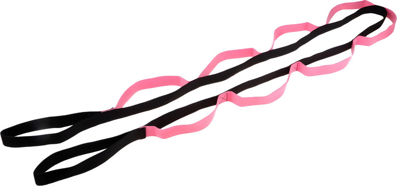 ShopiMoz Yoga Strap/Belt with 9 loops Extra Safe Adjustable Best for Daily Stretching Nylon Yoga Strap(Pink)