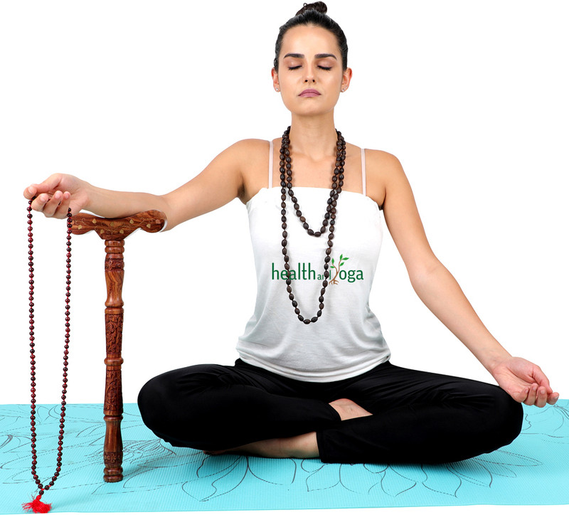 Health And Yoga Yoga Meditation Danda Wooden Yoga Strap(Brown)