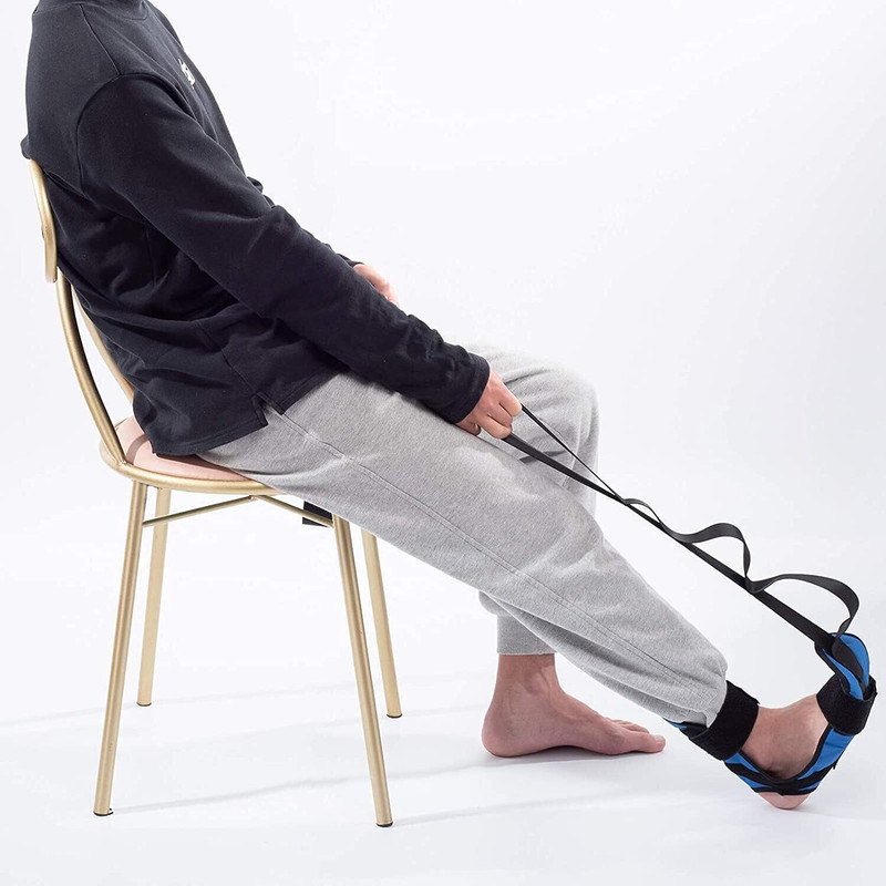 Fitcozi 5 loop Foot and Calf Stretcher-Stretching Strap Yoga Foot & Leg Stretch Polyester Yoga Strap(Blue)