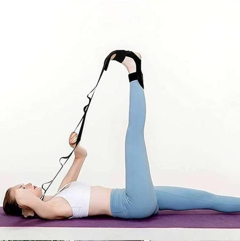 Quinergys Rehabilitation Strap Ankle Joint Correction Polyester, Cotton Yoga Strap(Black)