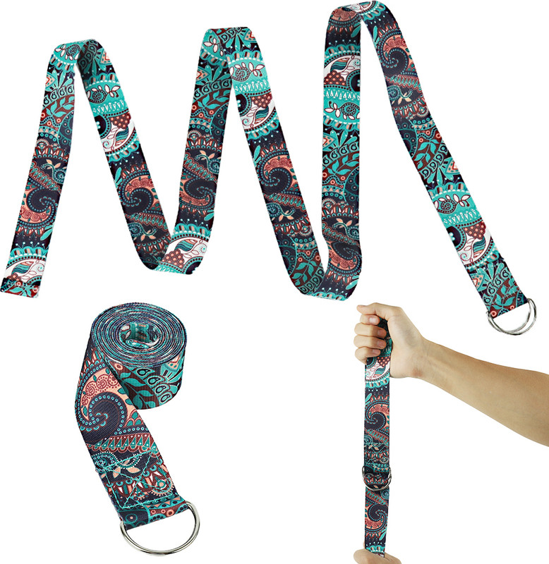 SERPLEX Back Stretching Belt for Posture Polyester Yoga Strap(Multicolor)