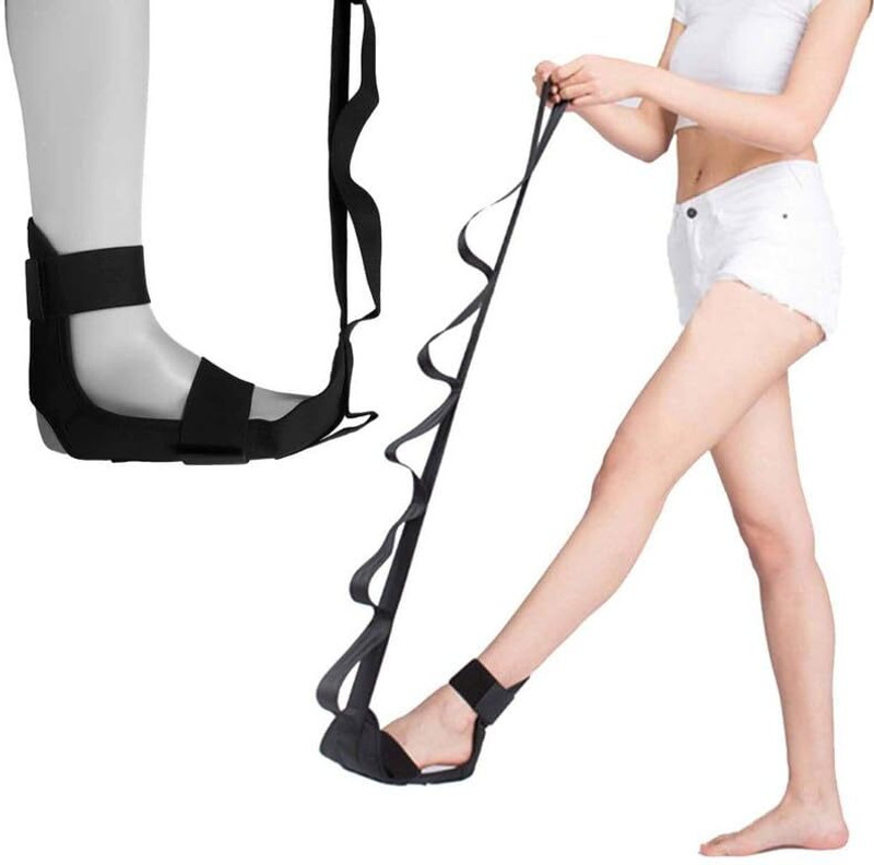 Khargadham Yoga Leg Strech Belt Premium Leg Streching Strap for Begniner and Adavacne Nylon Yoga Strap(Black)