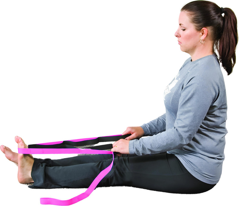 ShopiMoz Yoga Belt 8 Loop Stretching Strap for Yoga, Exercise, Physical Therapy Home Yoga Nylon Yoga Strap(Pink)