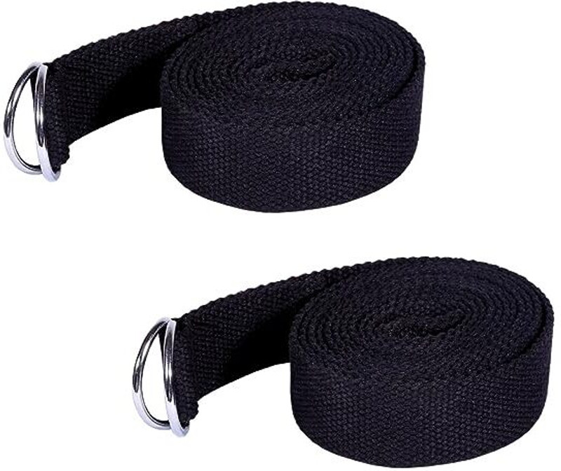 GSI Yoga Strap Stretch for Yoga Pilates Ballet Dance Cotton Yoga Strap(Black)