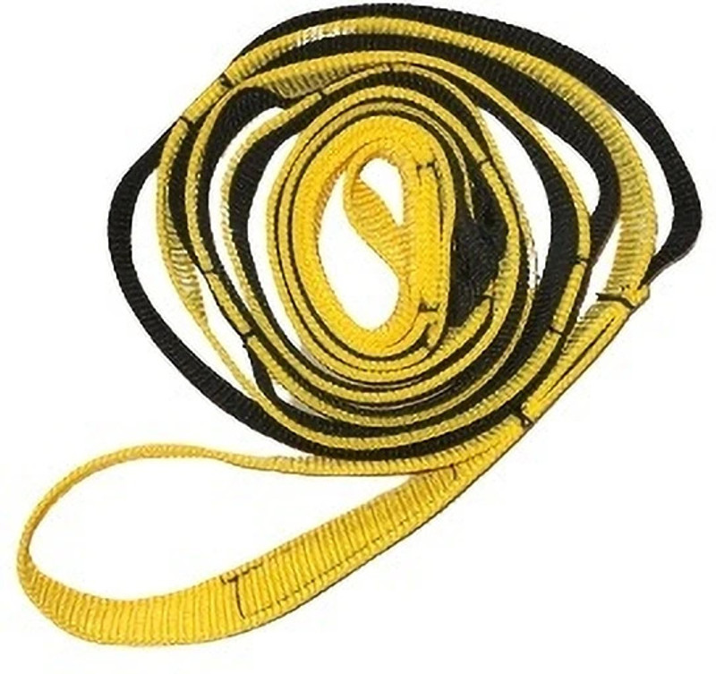 Fitcozi Exercise Polyester Band 10 Loops Stretching Strap for Fitness Polyester Yoga Strap(Yellow, Black)