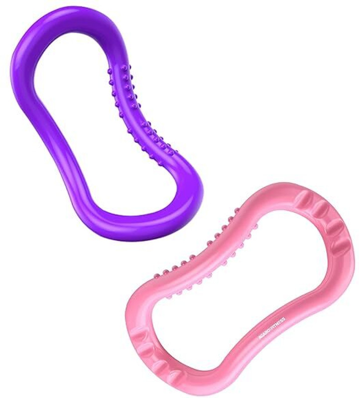 DOLPHINWINGS Yoga ring for exercise Polypropylene Yoga Strap(Blue, Pink)