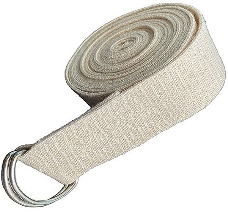 Fitcozi Cotton Yoga Belt Yoga Strap For Men Women Pack of 1 White Cotton Yoga Strap(White)
