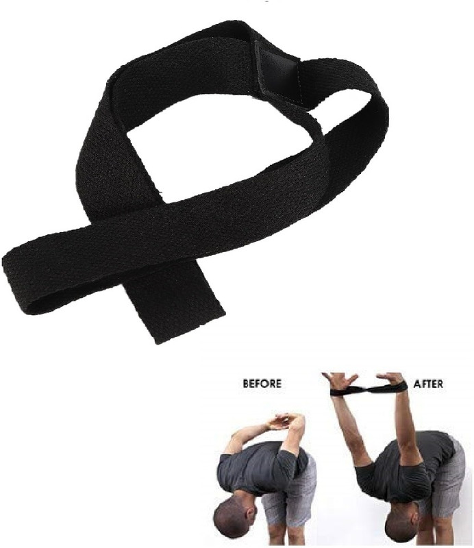 Fitcozi Super Soft Cotton Yoga Strap Cotton Yoga Strap Cotton Yoga Strap(Black)