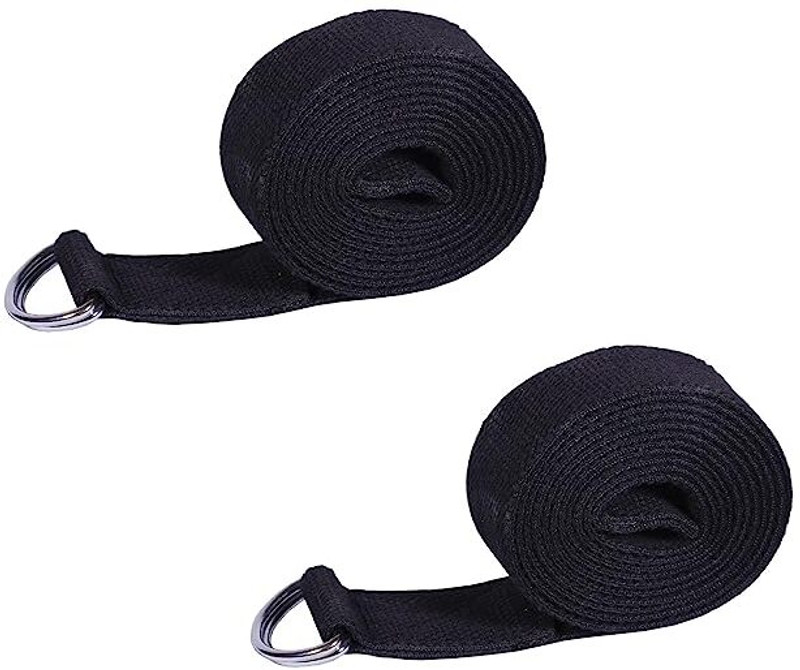 Fitcozi D-Ring Yoga Strap Belt,Yoga Strap For Stretching Cotton Yoga Strap(Yellow)