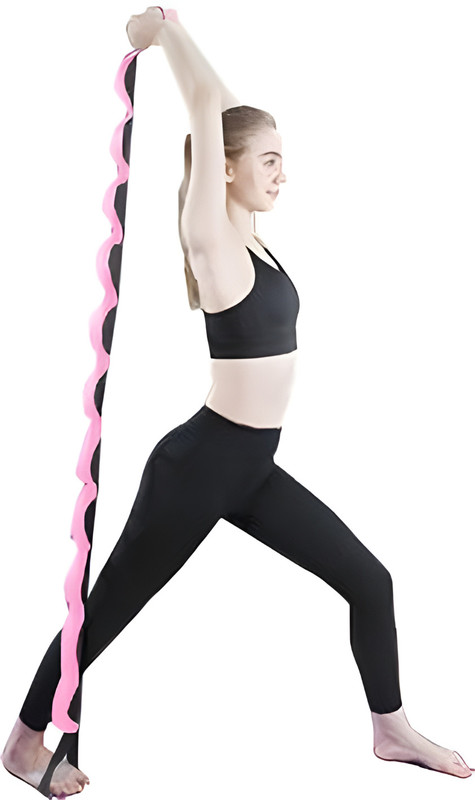ShopiMoz Yoga Belt for Women and Men Yoga Strap with 9 Loops for Stretching Exerciser Nylon Yoga Strap(Pink)