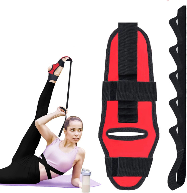 Fitcozi Training Belt Gymnastics Hamstring Stretcher Exercise Polyester Yoga Strap(Blue)
