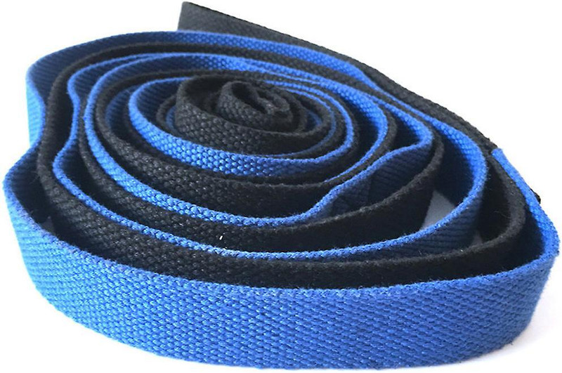 Fitcozi 10 Loop Polyester Yoga Strap(Black, Blue)