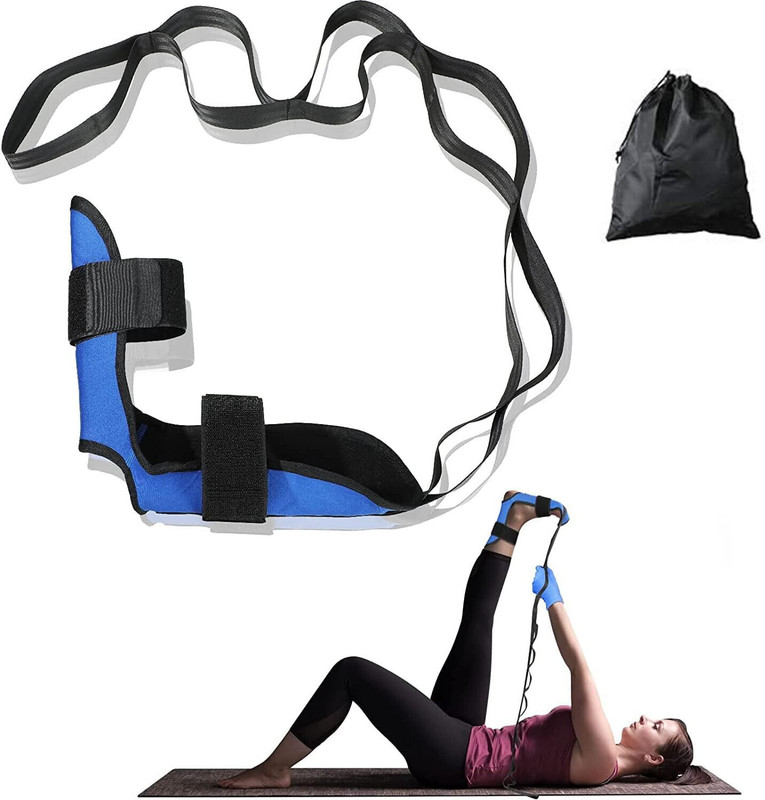 GSI Yoga Belt Stretching yoga belt for exercise leg foot calf stretcher strap Polyester Yoga Strap(Blue)