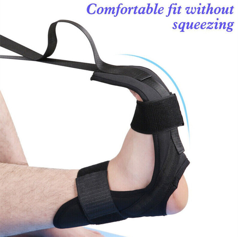 GSI Ligaments of Leg Stretching Belt, Plantar Stretch Band Resistance Tube Polyester Yoga Strap(Black)