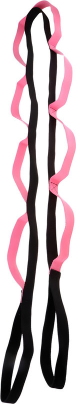 ShopiMoz Yoga Strap for Stretching to Increase Flexibility for Gym and Physical Therapy Nylon Yoga Strap(Pink, Black)