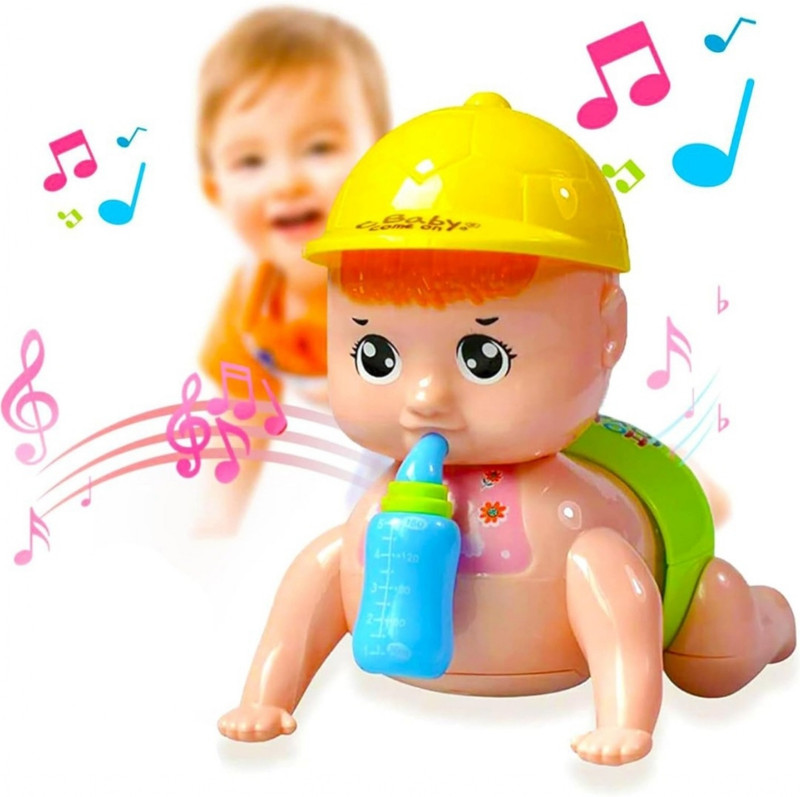 LAXMIENTERO Musical Baby Doll with Feeding Bottle & Yellow Cap - 30 cm Yoyo Case(Multicolor)