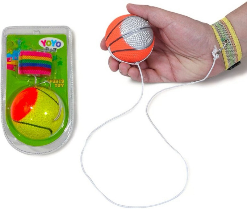 Jayaansh Traders Kids Yoyo Bouncing Return Ball,Throw It & Catch it Yoyo Ball (Pack Of 1 ) Yoyo Case(Multicolor)