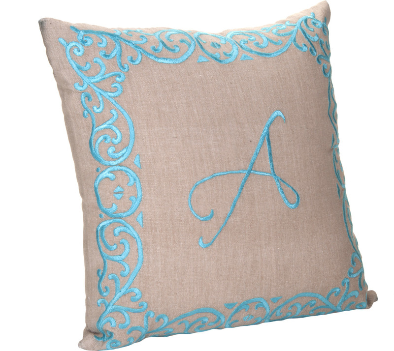 Kanyoga Cotton Monogrammed An Alphabet Embroidered Polyfill Lifestyle Cushion (41 X 41 CMS) Yoga Blocks(Multicolor Pack of 1) Kanyoga Cotton Monogrammed An Alphabet Embroidered Polyfill Lifestyle Cushion (41 X 41 CMS) Yoga Blocks(Multicolor Pack of 1)