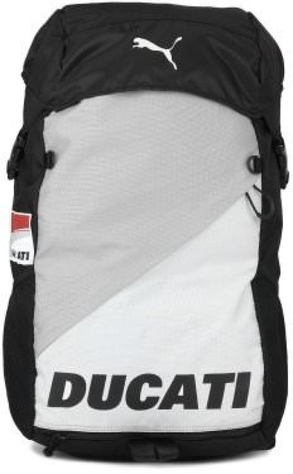 PUMA Ducati Backpack White, Black, Grey 