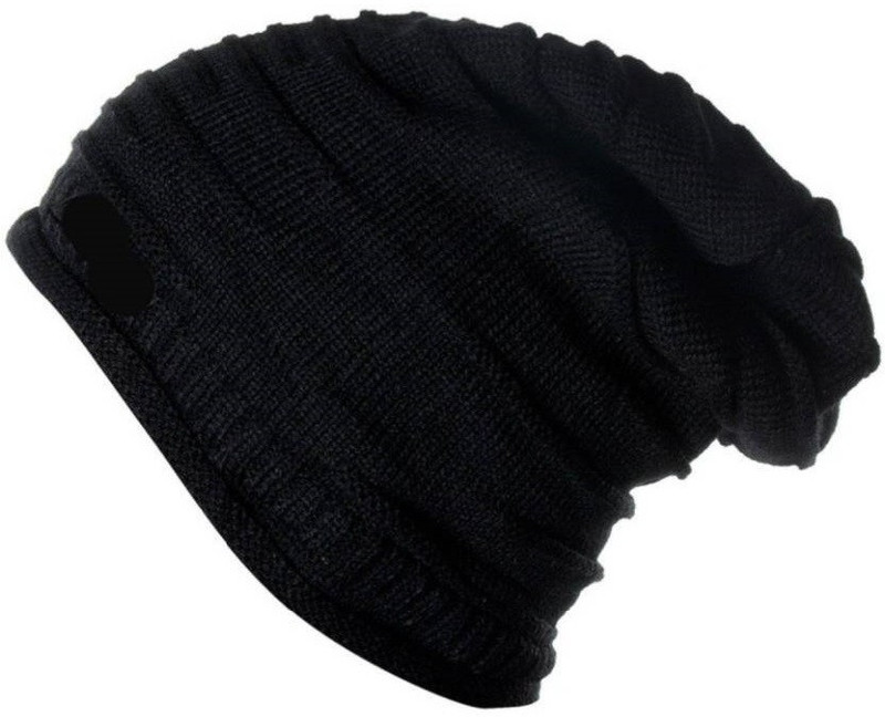 Atabz Woolen Skull Long Beanie Cap 