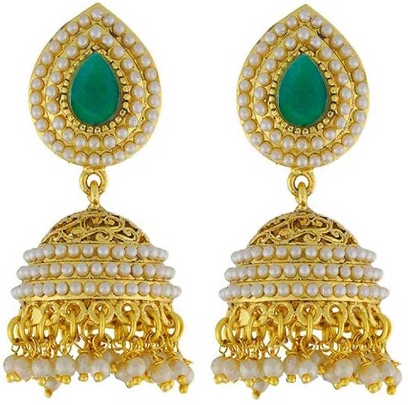 Copper indian Pearl/'sgreen stones